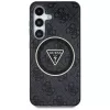 Guess 4G Glitter Triangle Buttons Funda MagSafe para Samsung Galaxy S25, Negro