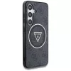 Guess 4G Glitter Triangle Buttons Funda MagSafe para Samsung Galaxy S25, Negro