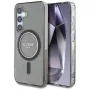 Guess Glitter Circle Classic Logo Funda MagSafe para Samsung Galaxy S25 Negro