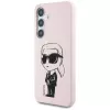 KARL LAGERFELD Silicone Graffiti Ikonik Printed Logo Funda MagSafe para Samsung Galaxy S25 - Rosa