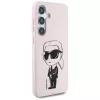 KARL LAGERFELD Silicone Graffiti Ikonik Printed Logo Funda MagSafe para Samsung Galaxy S25 - Rosa