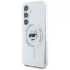 Karl Lagerfeld Button Choupette Head Printed Logo Funda MagSafe para Samsung Galaxy S25 Blanco