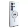 Karl Lagerfeld Button Choupette Head Printed Logo Funda MagSafe para Samsung Galaxy S25 Ultra Blanco