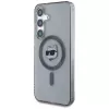 Karl Lagerfeld Button Choupette Head Printed Logo Funda MagSafe para Samsung Galaxy S25, Negro
