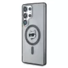 Karl Lagerfeld Button Choupette Head Printed Logo Funda MagSafe para Samsung Galaxy S25 Ultra, Negro