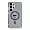 Karl Lagerfeld Button Choupette Head Printed Logo Funda MagSafe para Samsung Galaxy S25 Ultra, Negro