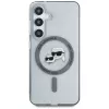 Karl Lagerfeld Button Karl & Choupette Heads Printed Logo funda MagSafe Samsung Galaxy S25 Plus negro