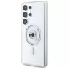 KARL LAGERFELD Button Karl Head Printed Logo Funda MagSafe para Samsung Galaxy S25 Ultra Blanco