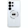 KARL LAGERFELD Button Karl Head Printed Logo Funda MagSafe para Samsung Galaxy S25 Ultra Blanco