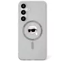 KARL LAGERFELD Funda MagSafe Button Karl Head Printed Logo para Samsung Galaxy S25, negro