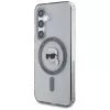 KARL LAGERFELD Funda MagSafe Button Karl Head Printed Logo para Samsung Galaxy S25, negro