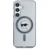 KARL LAGERFELD Funda MagSafe Button Karl Head Printed Logo para Samsung Galaxy S25, negro