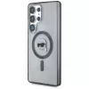 KARL LAGERFELD Funda MagSafe Button Karl Head Printed Logo para Samsung Galaxy S25 Ultra, negro