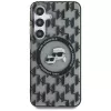 Karl Lagerfeld Funda MagSafe Button Karl & Choupette Heads On KL Pattern para Samsung Galaxy S25, negro