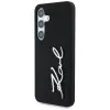 KARL LAGERFELD Funda Silicone Metal Signature Logo para Samsung Galaxy S25, negro