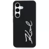KARL LAGERFELD Funda Silicone Metal Signature Logo para Samsung Galaxy S25, negro