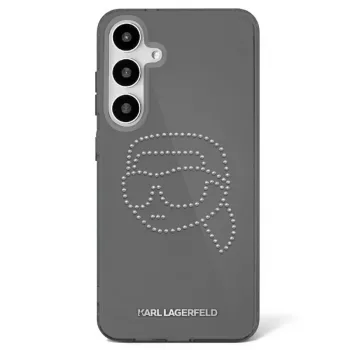 Karl Lagerfeld Funda Rhinestones Karl Head Logo para Samsung Galaxy S25 (negro)