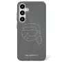 Karl Lagerfeld Funda Rhinestones Karl Head Logo para Samsung Galaxy S25 (negro)