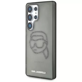 Karl Lagerfeld Funda Rhinestones Karl Head Logo para Samsung Galaxy S25 Ultra, negro