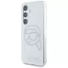 Karl Lagerfeld Funda Rhinestones Karl Head Logo para Samsung Galaxy S25 (transparente)