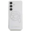 Karl Lagerfeld Funda Rhinestones Karl Head Logo para Samsung Galaxy S25 (transparente)