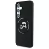 KARL LAGERFELD Funda MagSafe Silicone DoubleHeads & Circle para Samsung Galaxy S25+, negro