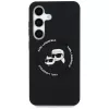 KARL LAGERFELD Funda MagSafe Silicone DoubleHeads & Circle para Samsung Galaxy S25+, negro