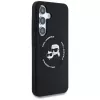 KARL LAGERFELD Funda MagSafe Silicone DoubleHeads & Circle para Samsung Galaxy S25+, negro