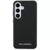 KARL LAGERFELD Funda MagSafe Saffiano FullWrapped Elongated Metal Logo para Samsung Galaxy S25+, negro