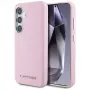 Karl Lagerfeld Funda MagSafe Saffiano FullWrapped Elongated Metal Logo para Samsung Galaxy S25+, rosa