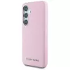 Karl Lagerfeld Funda MagSafe Saffiano FullWrapped Elongated Metal Logo para Samsung Galaxy S25+, rosa