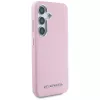 Karl Lagerfeld Funda MagSafe Saffiano FullWrapped Elongated Metal Logo para Samsung Galaxy S25+, rosa