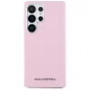 Karl Lagerfeld Funda MagSafe Saffiano FullWrapped Elongated Metal Logo para Samsung Galaxy S25 Ultra, rosa