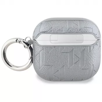 Karl Lagerfeld Funda Monogram Karl Head para AirPods 4 (plateado)