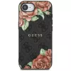 Guess Funda MagSafe 4G Flowers Print para iPhone 16e / 17e, negro