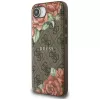Guess Funda MagSafe 4G Flowers Print para iPhone 16e / 17e, marrón