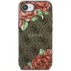Guess Funda MagSafe 4G Flowers Print para iPhone 16e / 17e, marrón