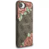 Guess Funda MagSafe 4G Flowers Print para iPhone 16e / 17e, marrón