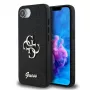 Guess Funda Fixed Glitter Big 4G para iPhone 16e (negro)