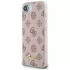 Guess Funda MagSafe Peony Script Logo para iPhone 16e / 17e, marrón