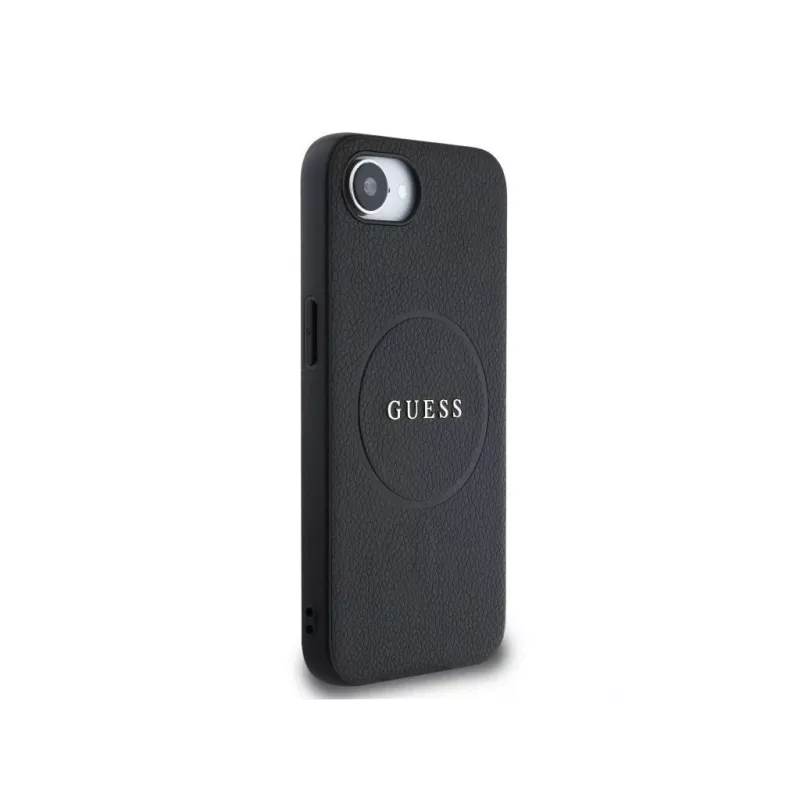Guess Funda MagSafe Grained Ring para iPhone 16e (negro)