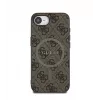 Guess Funda MagSafe 4G Ring Classic Logo para Apple iPhone 16e (marrón)