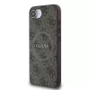 Guess Funda MagSafe 4G Ring Classic Logo para Apple iPhone 16e (marrón)