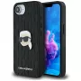 Karl Lagerfeld Funda Monogram Karl Head Pin para iPhone 16e / 17e, negro