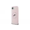 Karl Lagerfeld Funda MagSafe Silicone Karl & Choupette Heads para iPhone 16e / 17e, rosa