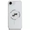 KARL LAGERFELD Funda MagSafe IML Metal Karl & Choupette Heads para iPhone 16e/17e, blanco