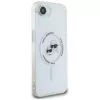 KARL LAGERFELD Funda MagSafe IML Metal Karl & Choupette Heads para iPhone 16e/17e, blanco