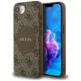 Guess Funda MagSafe 4G Circle Classic Logo para iPhone 16e (marrón)