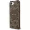 Guess Funda MagSafe 4G Circle Classic Logo para iPhone 16e (marrón)