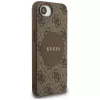 Guess Funda MagSafe 4G Circle Classic Logo para iPhone 16e (marrón)